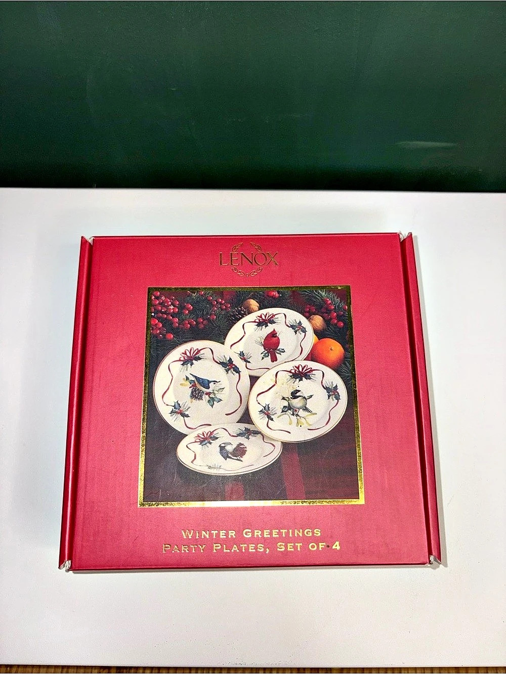 Lenox Winter Greetings Party Plates, Set of 4